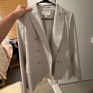 Light Gray Double-Breasted Blazer - Boss